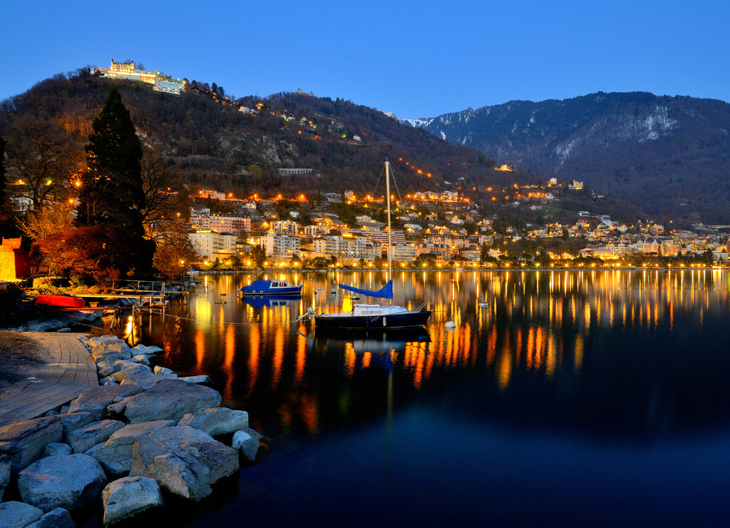 Lake Geneva at dusk