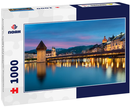 Lucerne. Image of Lucerne, Switzerland during twilight blue hour