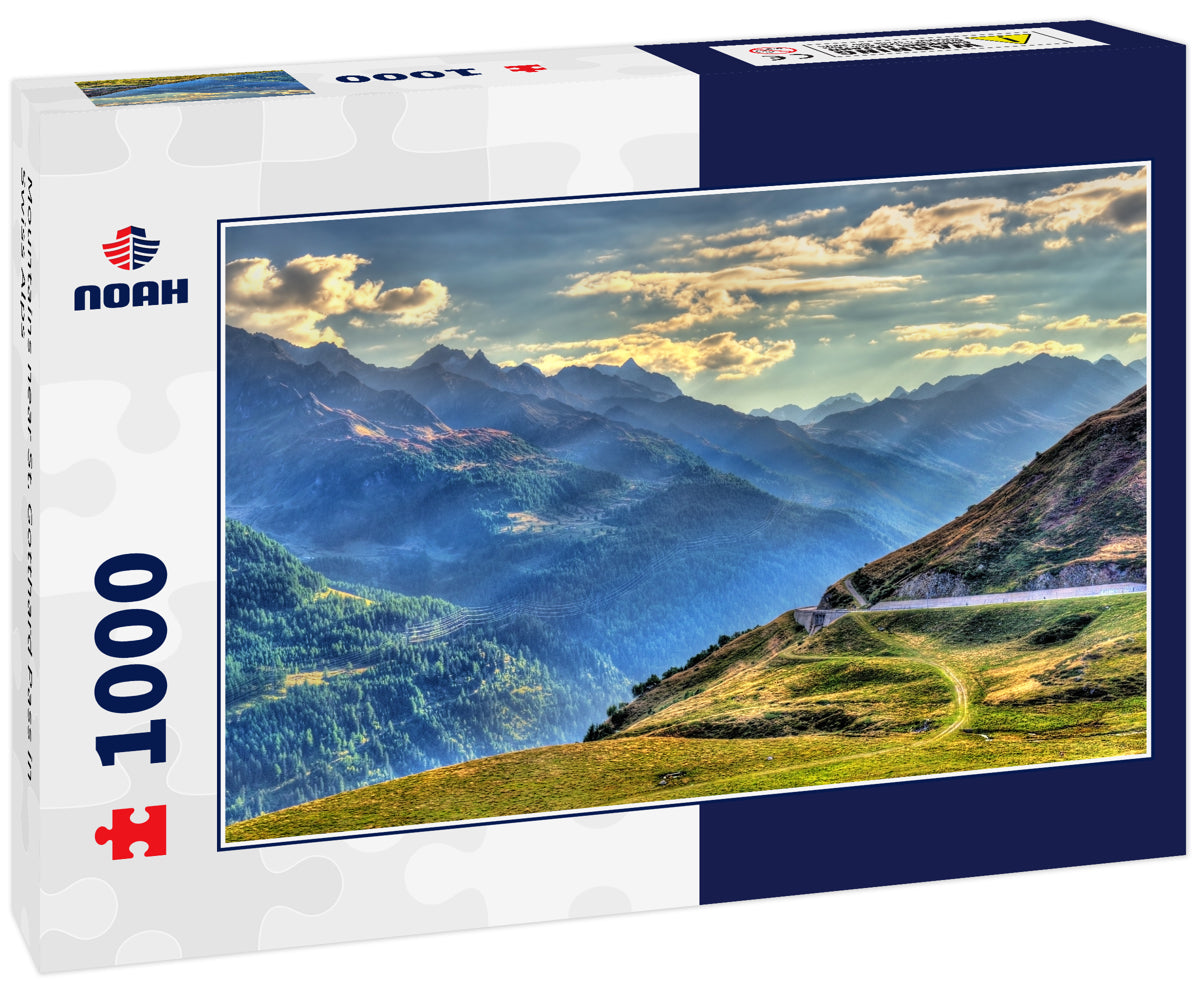 Mountains near St. Gotthard Pass in Swiss Alps