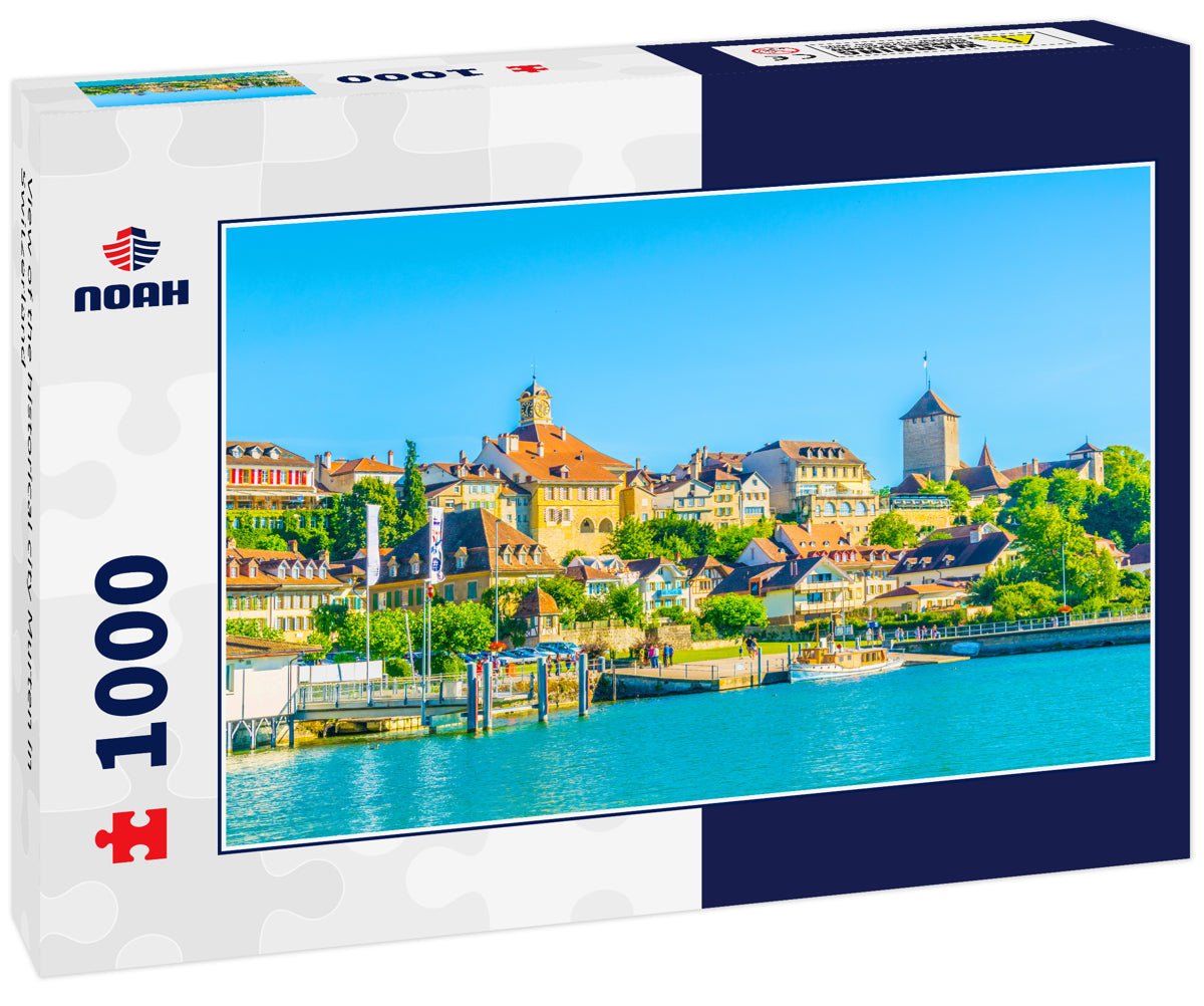 View of the historical city Murten in Switzerland