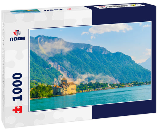 Chillon castle situated on shore of the Geneva lake in Switzerland