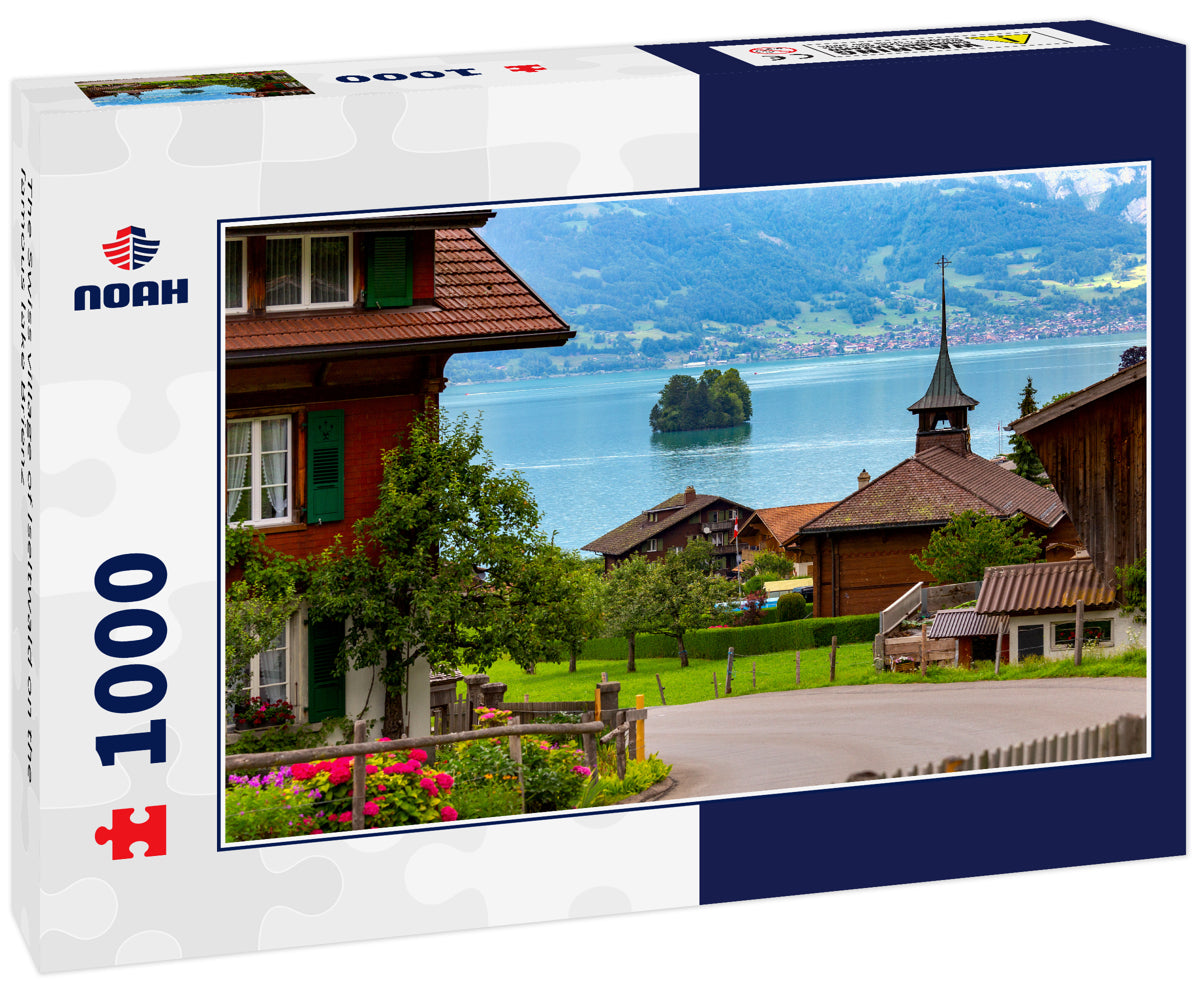 The Swiss village of Iseltwald on the famous lake Brienz