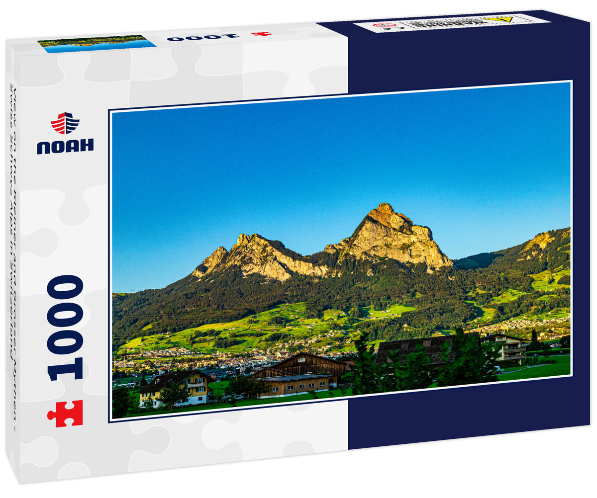 View on the Kleiner and Grosser Mythen - Swiss Schwyz Alps in Switzerland