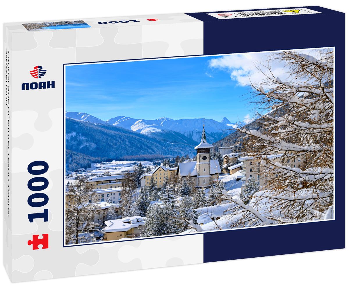 Landscape of winter resort Davos, Switzerland