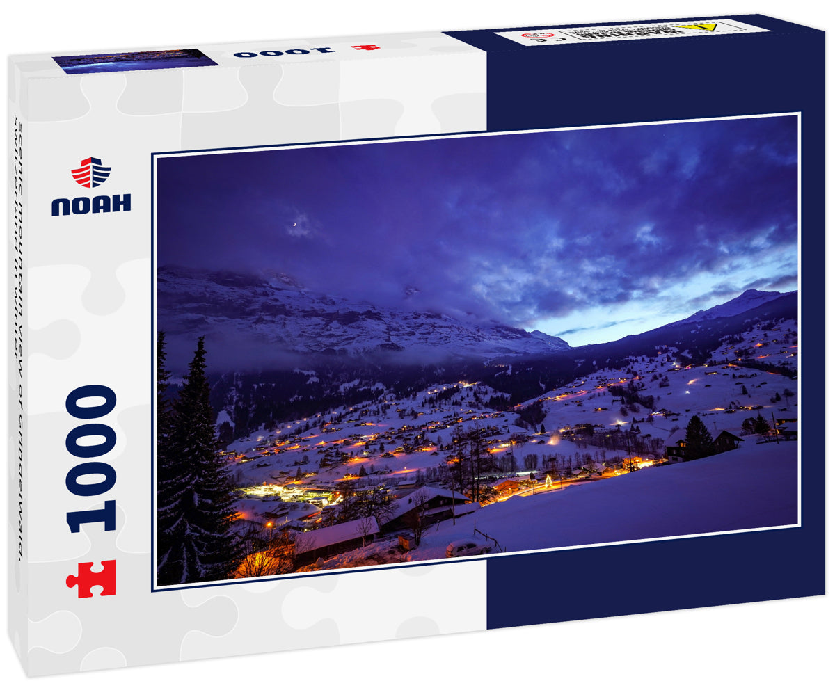 scenic mountain view of Grindelwald, switzerland in winter