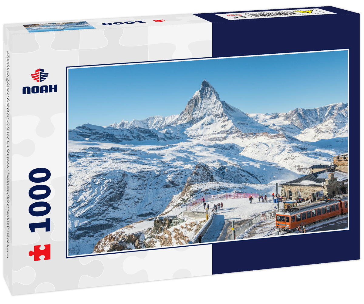 Switzerland Alps Matterhorn Snow Mountains at Gornergrat bahn train station, Zermatt, Switzerland