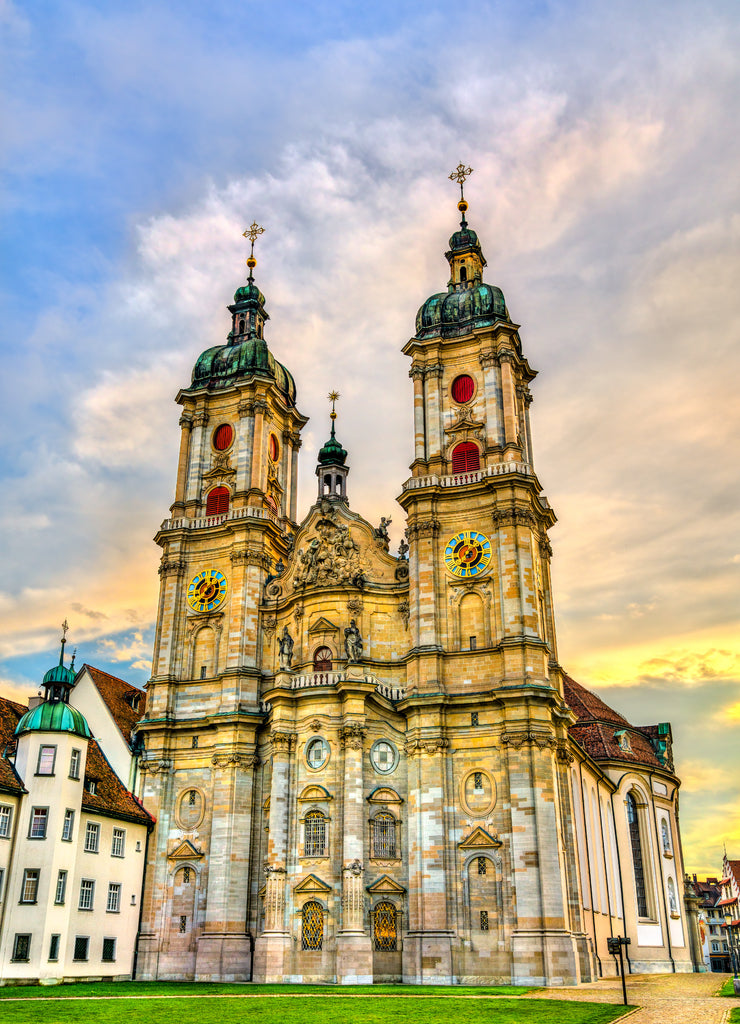 The Cathedral of Saint Gall Abbey in St. Gallen. UNESCO world heritage in Switzerland