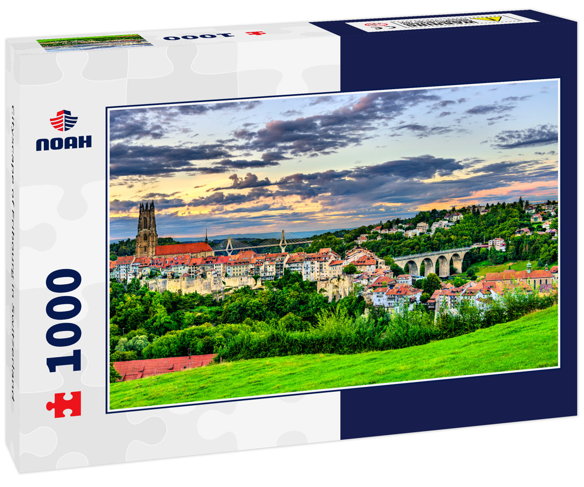 Cityscape of Fribourg in Switzerland