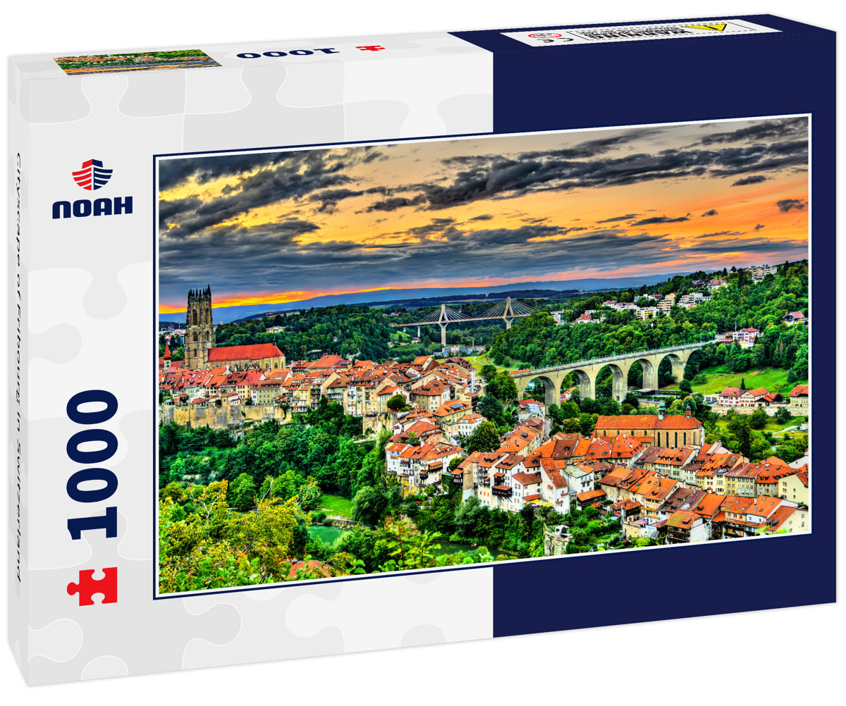 Cityscape of Fribourg in Switzerland