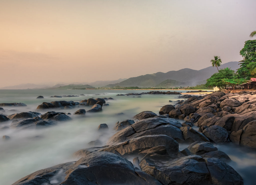 Long exposure shot taken at bureh beach, Freetown, Sierra Leone