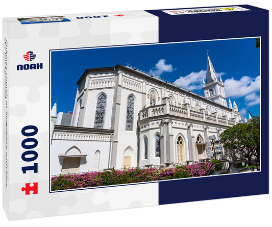 Chijmes church at Singapore with blue sky background