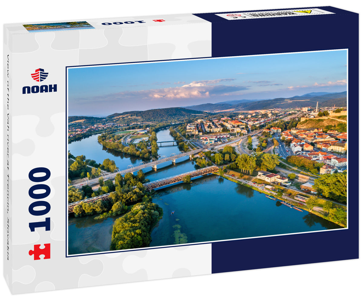 View of the Vah river at Trencin, Slovakia