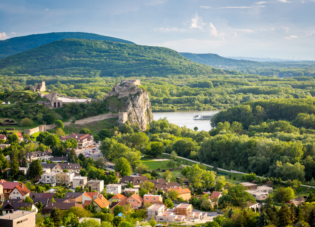 Ruins of castle Devin on Danube river, Bratislava, Slovakia