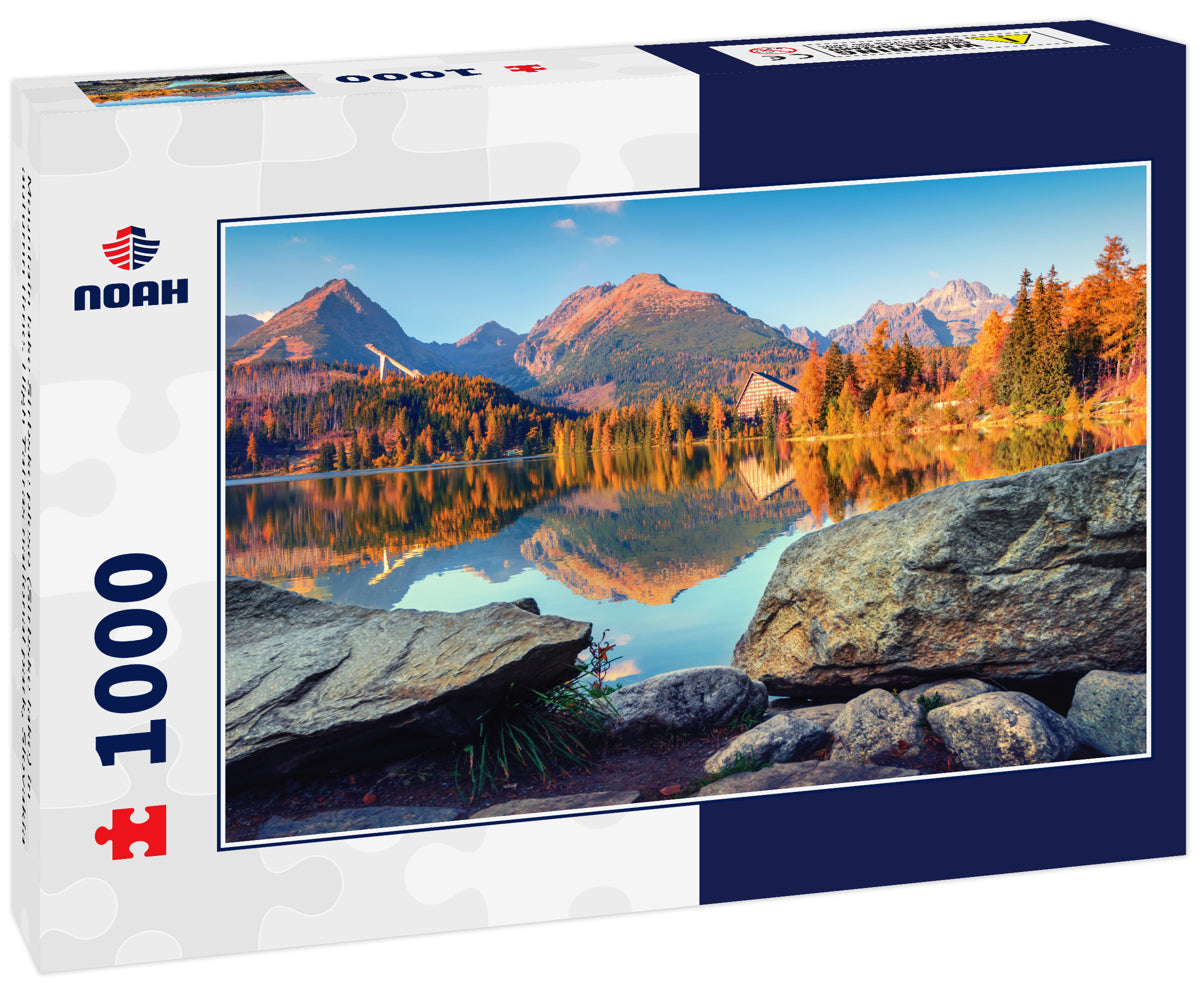 Mountain lake Strbske pleso (Strbske lake) in autumn time. High Tatras national park, Slovakia