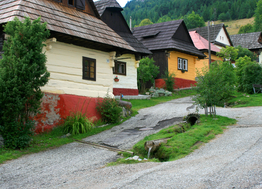 Vlkolinec village - famous UNESCO heritage in Slovakia