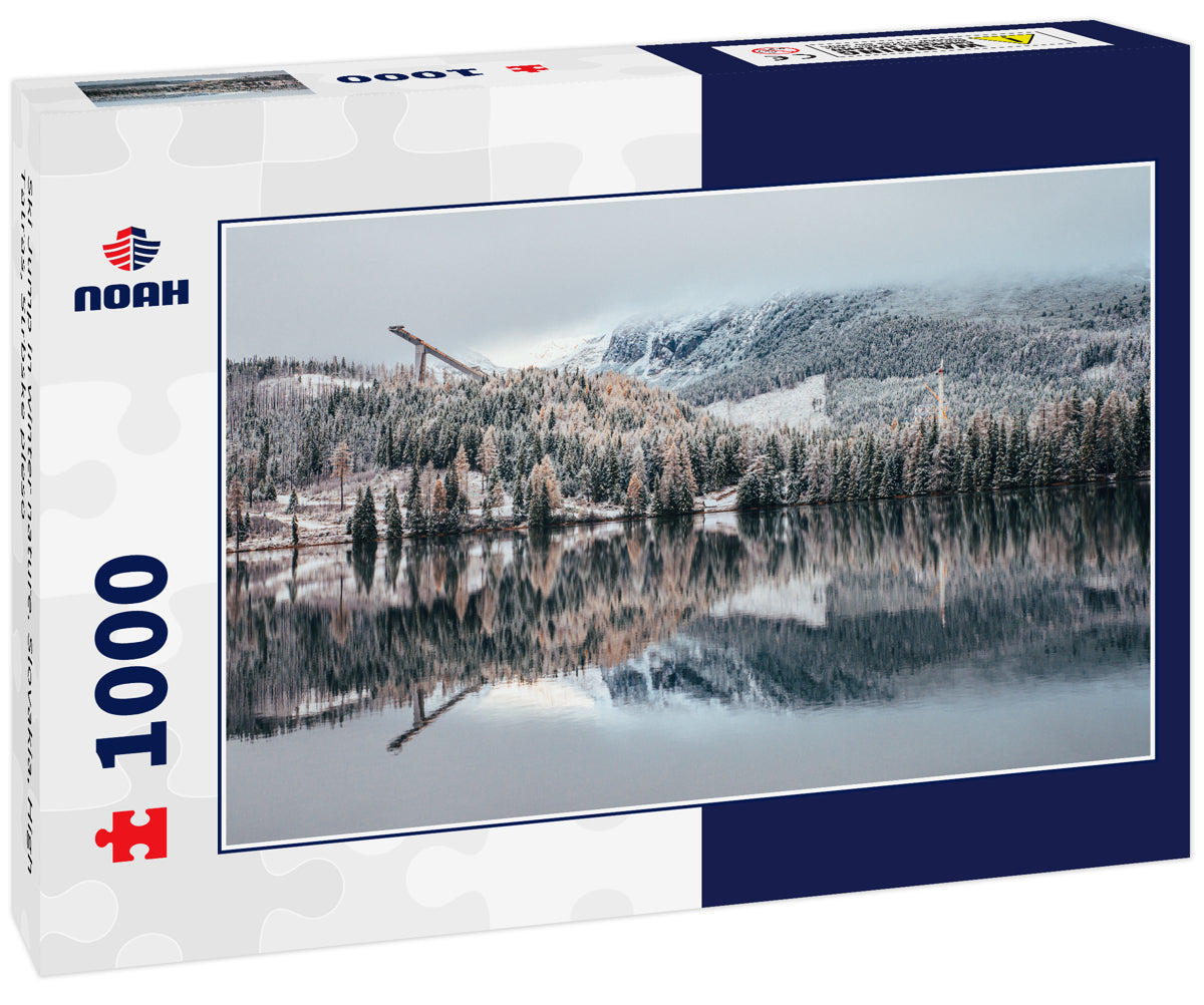 Ski Jump in winter nature. Slovakia, High Tatras, Strbske pleso