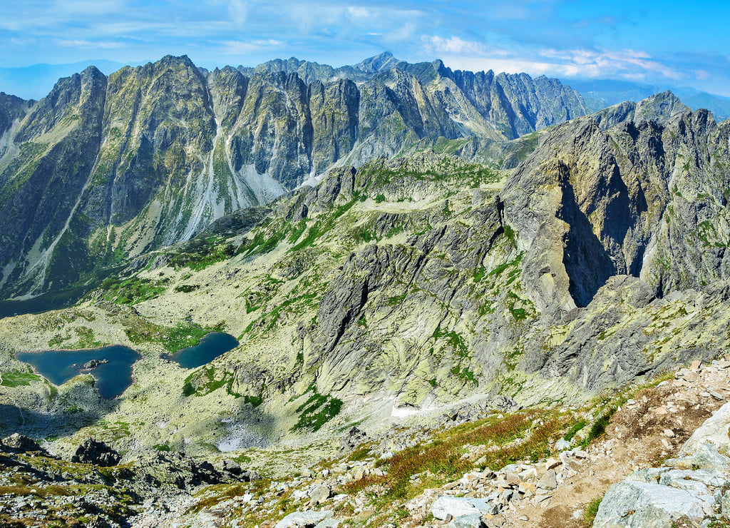 Tatra Mountains in Slovakia and lake, beautiful mountain landscape