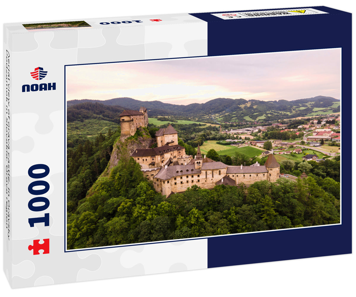 Aerial view of orava castle. in Oravsky Podzamok in Slovakia. Orava region