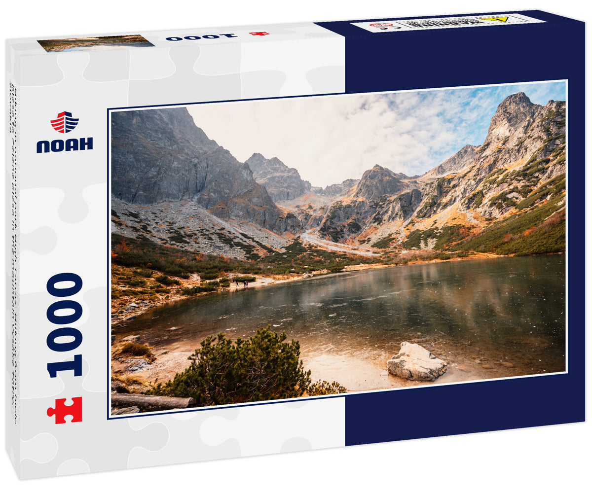 Hiking in national park High Tatras. HiIking from biele pleso to Zelene pleso in the mountain Vysoke Tatry, Slovakia