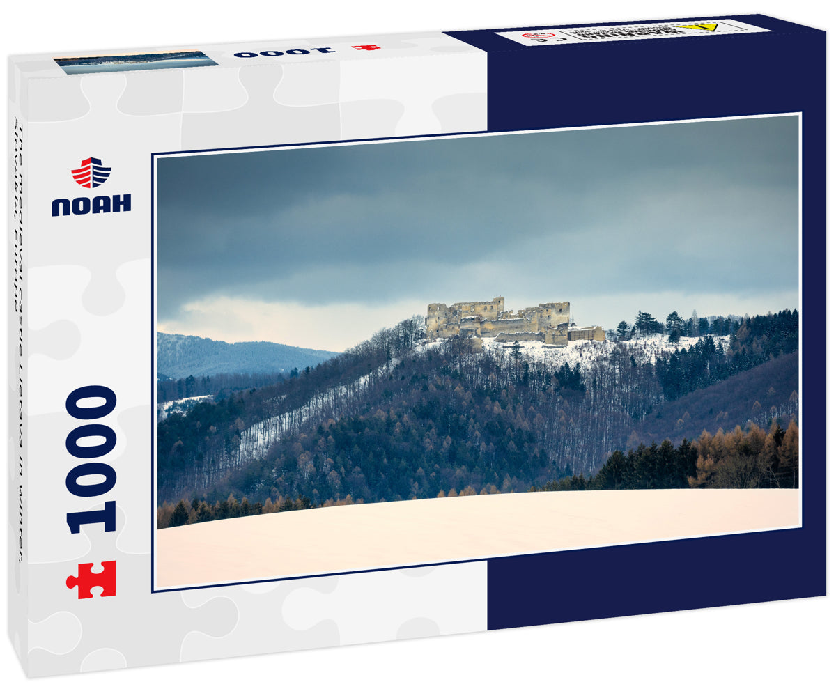 The medieval castle Lietava in winter, Slovakia, Europe