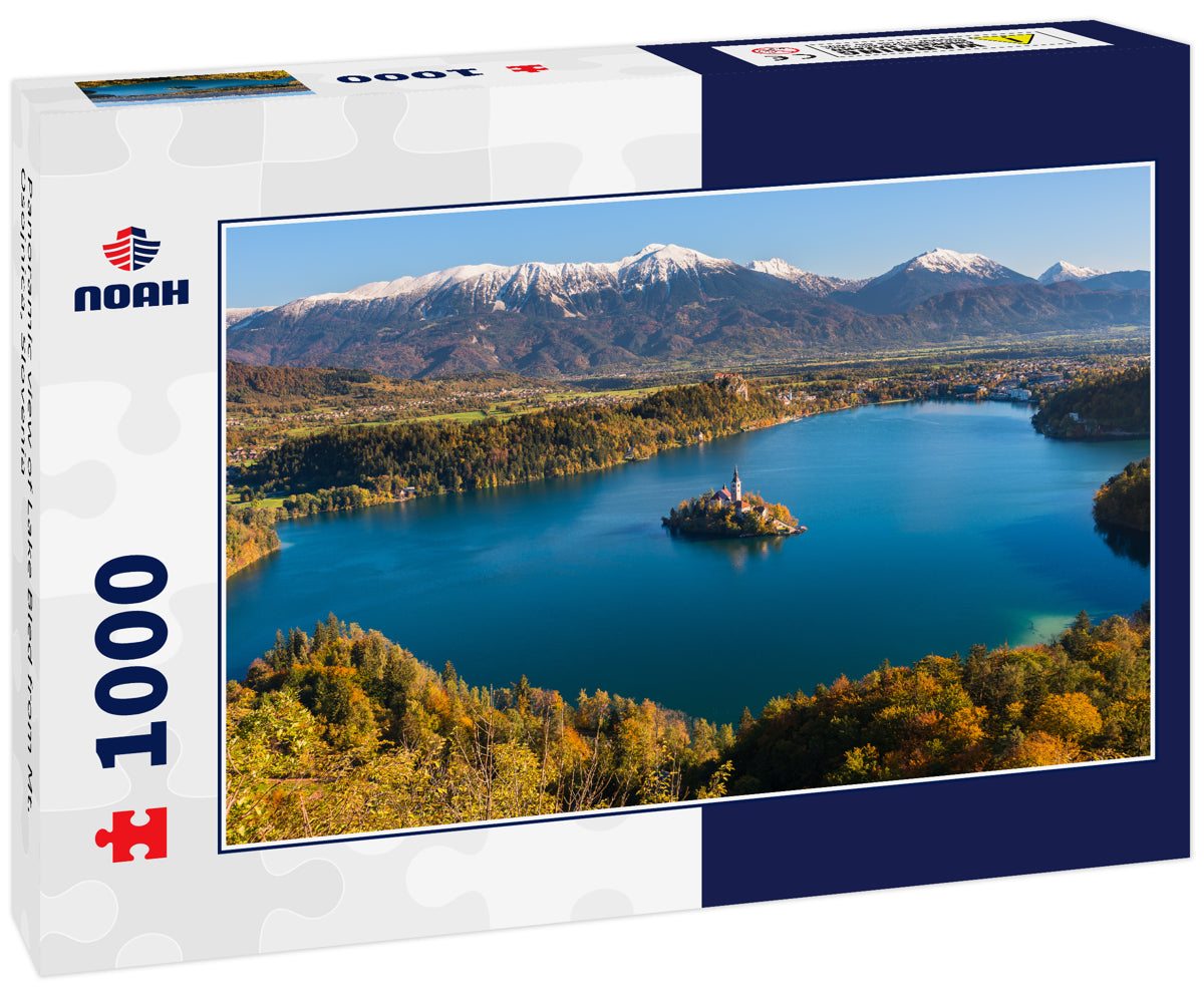 Panoramic view of Lake Bled from Mt. Osojnica, Slovenia