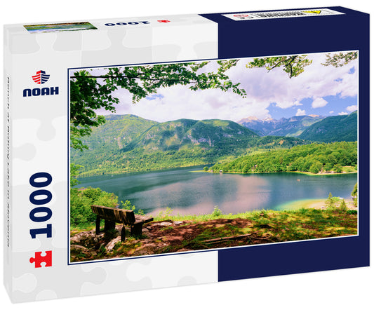 Bench at Bohinj Lake in Slovenia