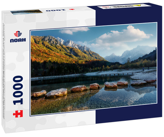 Amazing nature Landscape in Julian Alps during sunset. Lake Jasna near Kranjska Gora, Slovenia