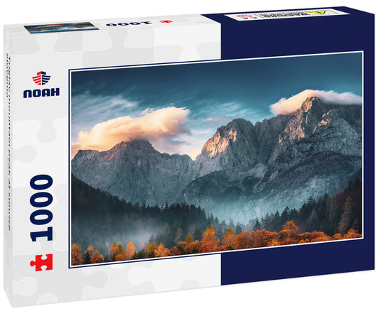 Triglav mountain peak at sunrise Slovenia