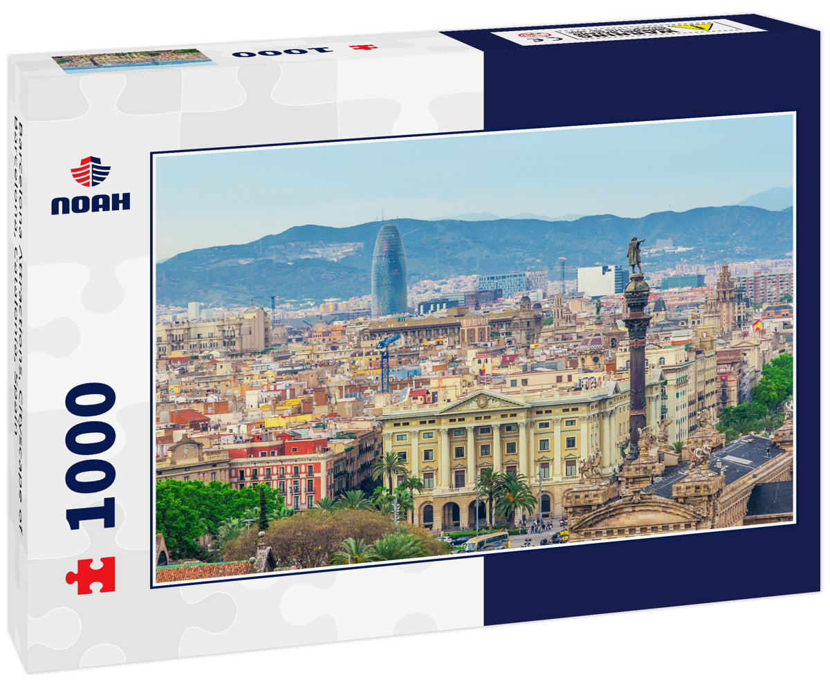 Barcelona Attractions, Cityscape of Barcelona, Catalonia, Spain