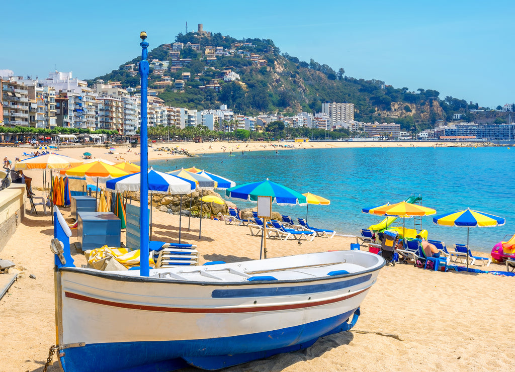Blanes beach. Costa Brava, Catalonia, Spain