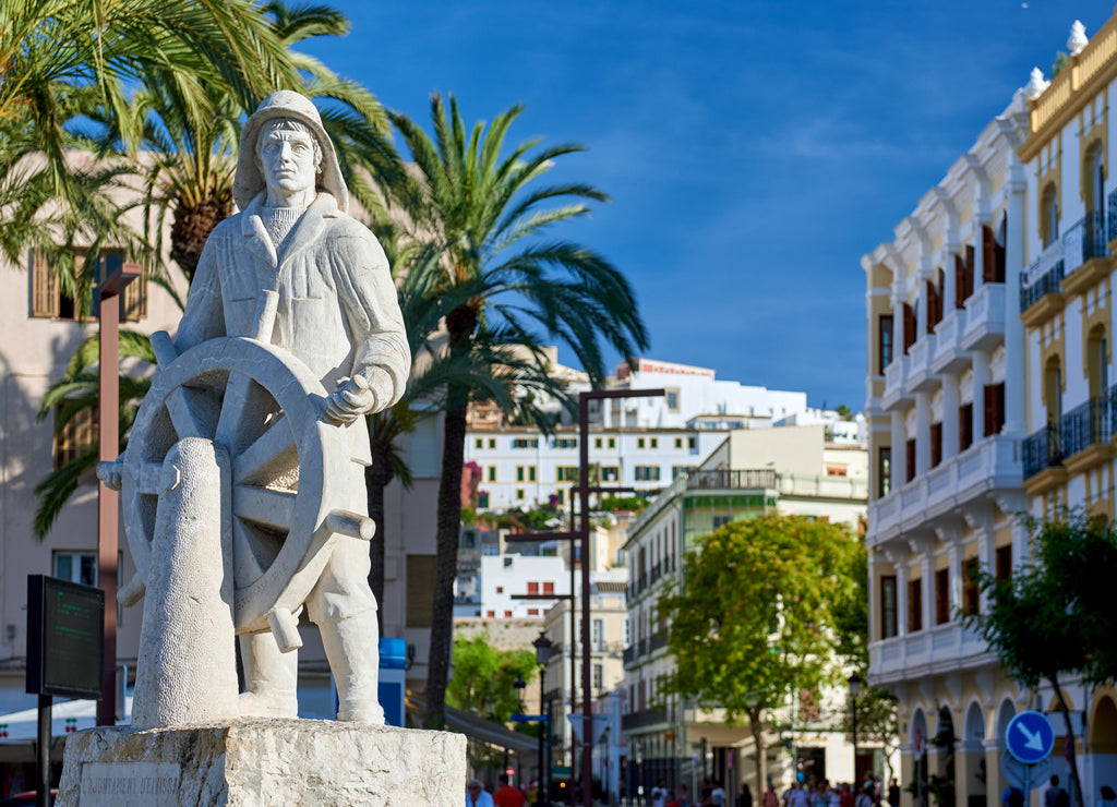The statue dedicated to sailors, Ibiza. Spain