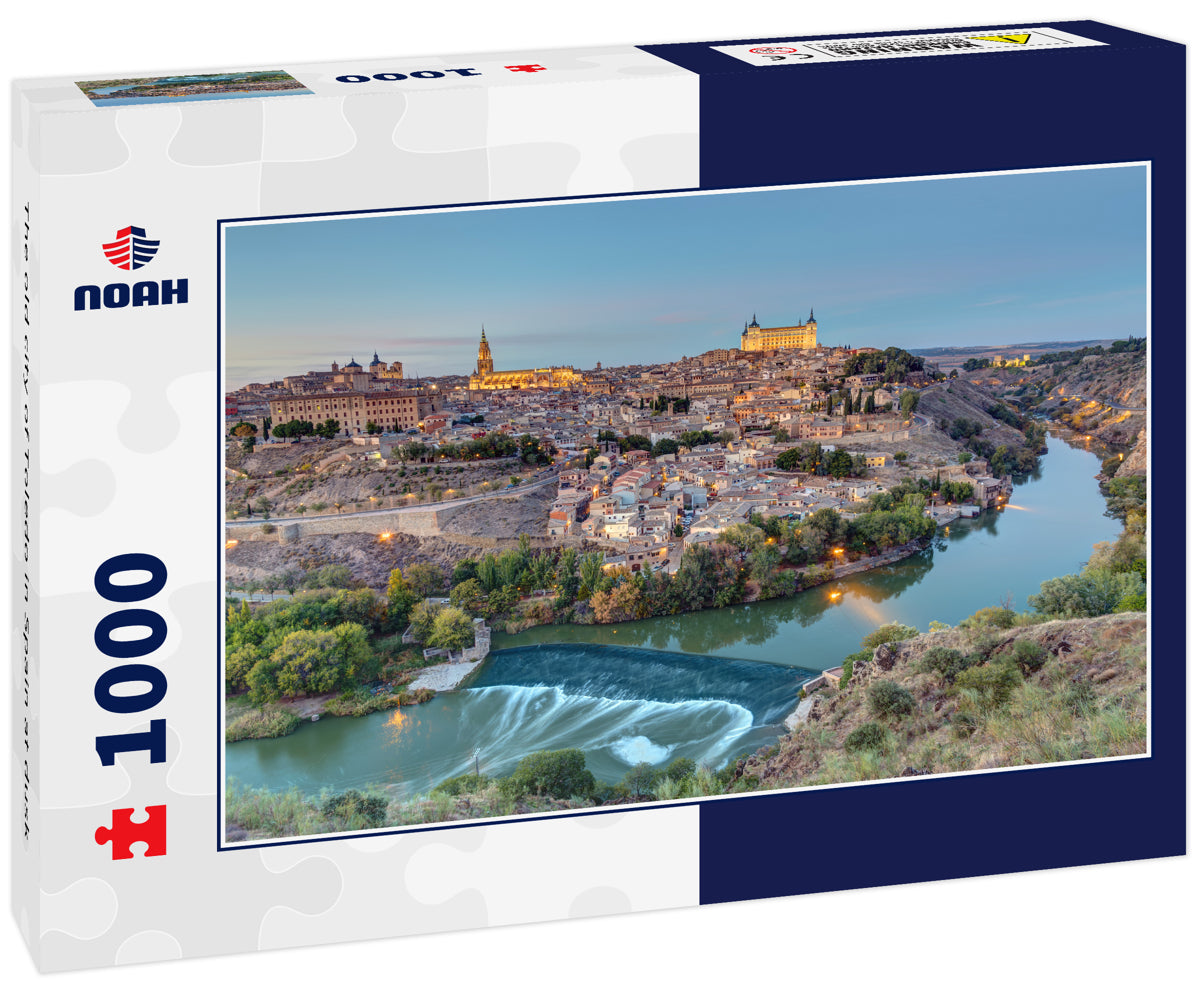The old city of Toledo in Spain at dusk