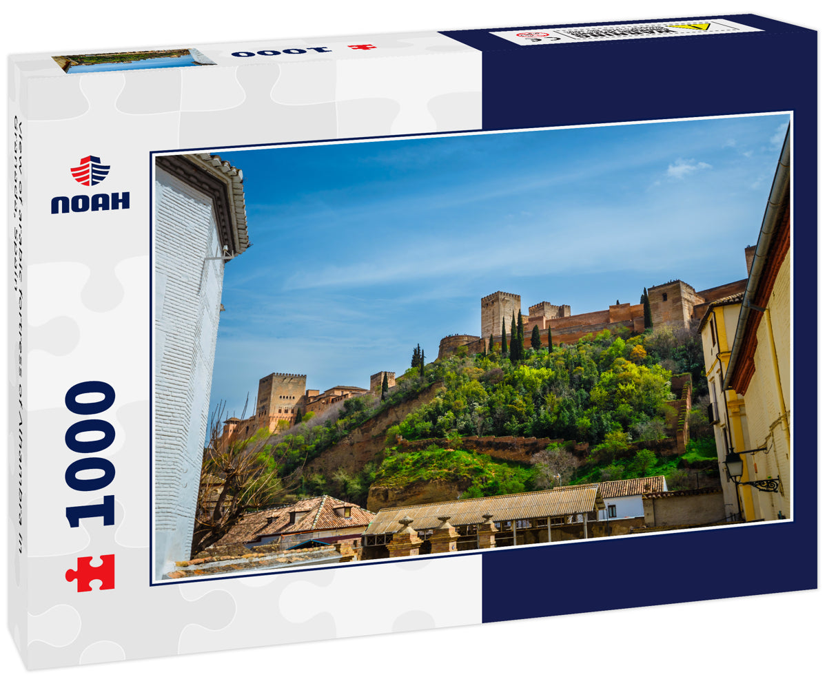 view of arabic fortress of Alhambra in Granada, Spain