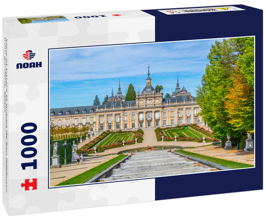 View of Palace la Granja de San Ildefonso from gardens, Spain