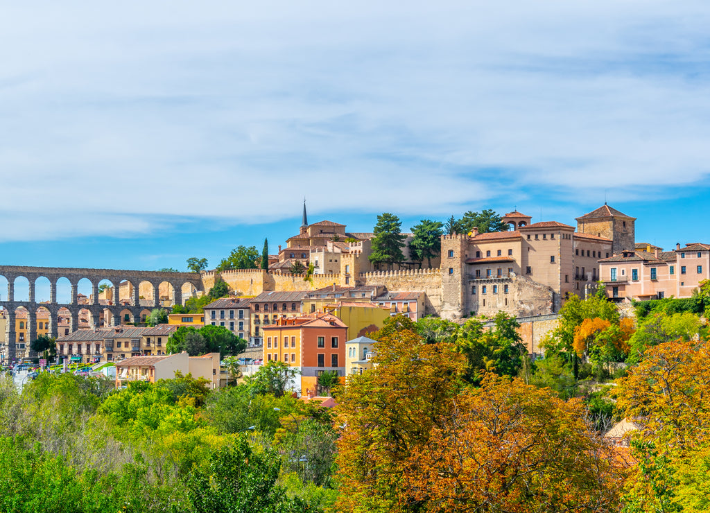 View of Segovia town in Spain