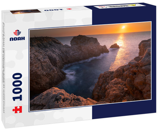 Punta Nati lighthouse area at west coast from Menorca Island, Spain