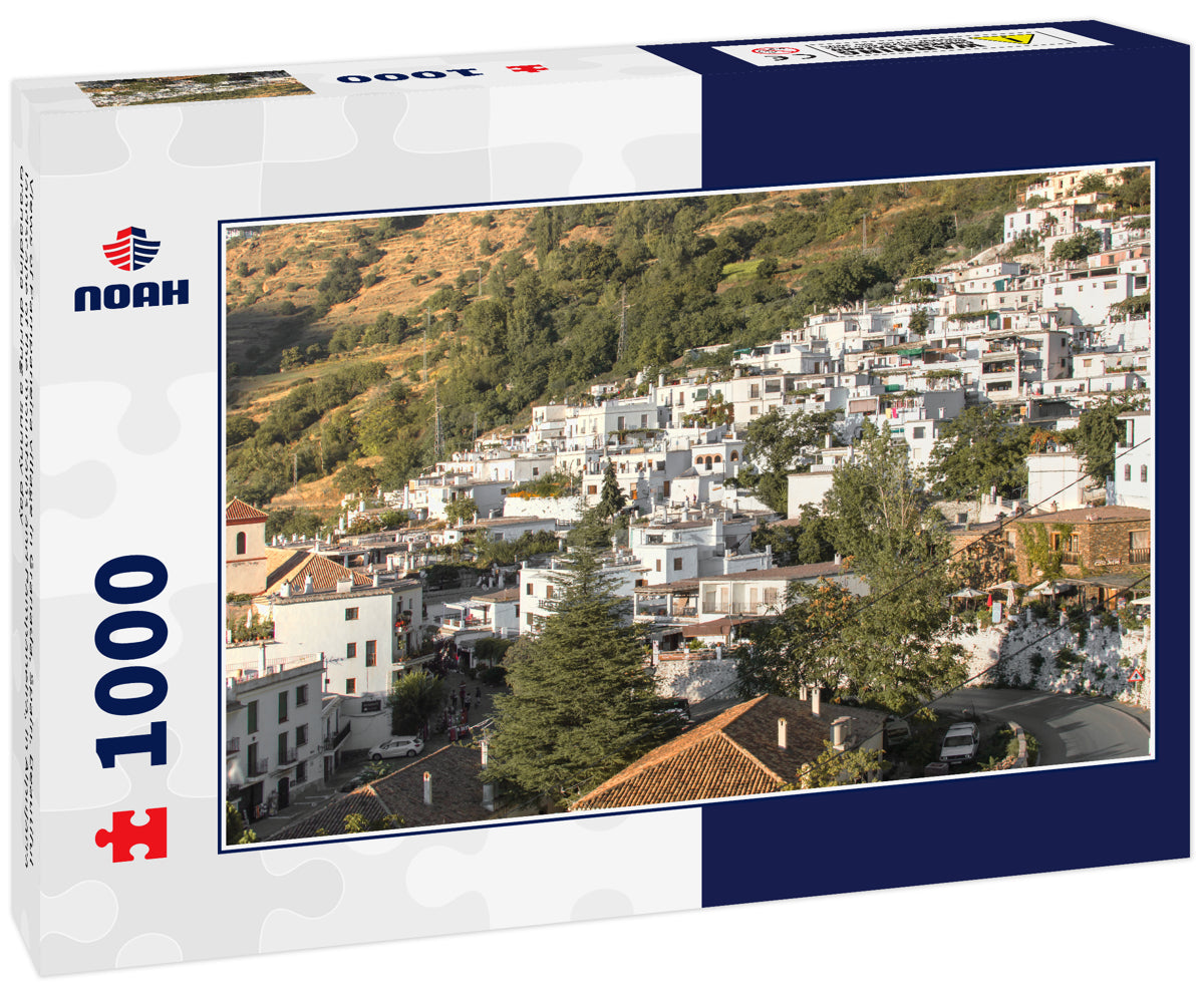 Views of Pampaneira village in Granada, Spain. Beautiful landscape of the mountains and Pampaneira, in Alpujarra Granadina during a sunny day