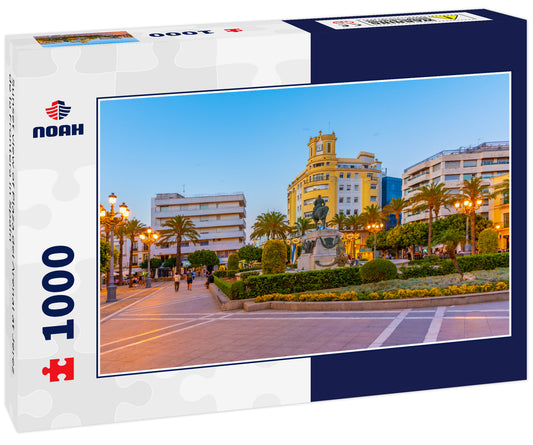 Sunset view of Plaza del Arenal at Jerez de la Frontera in Spain