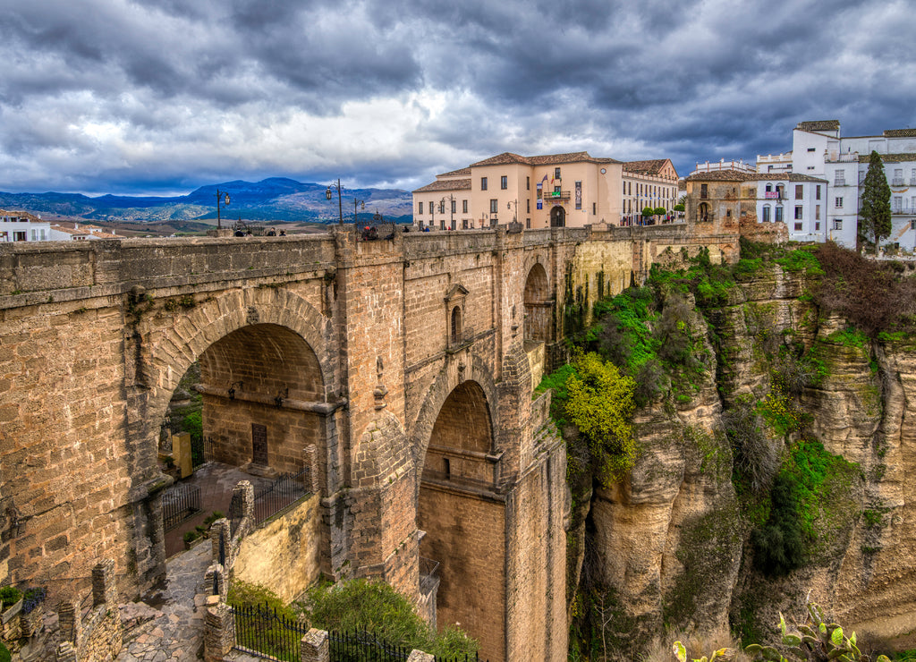 A very old roman bridge in Ronda Spain
