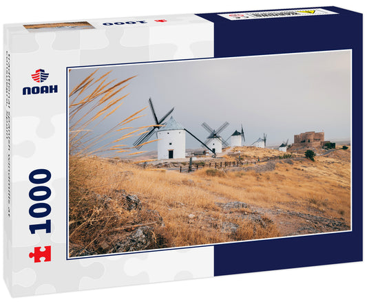 traditional spanish windmills at consuegra, Spain