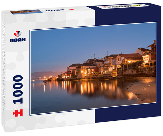 View of an old fishing village called Combarro on the coast of Galicia, Spain