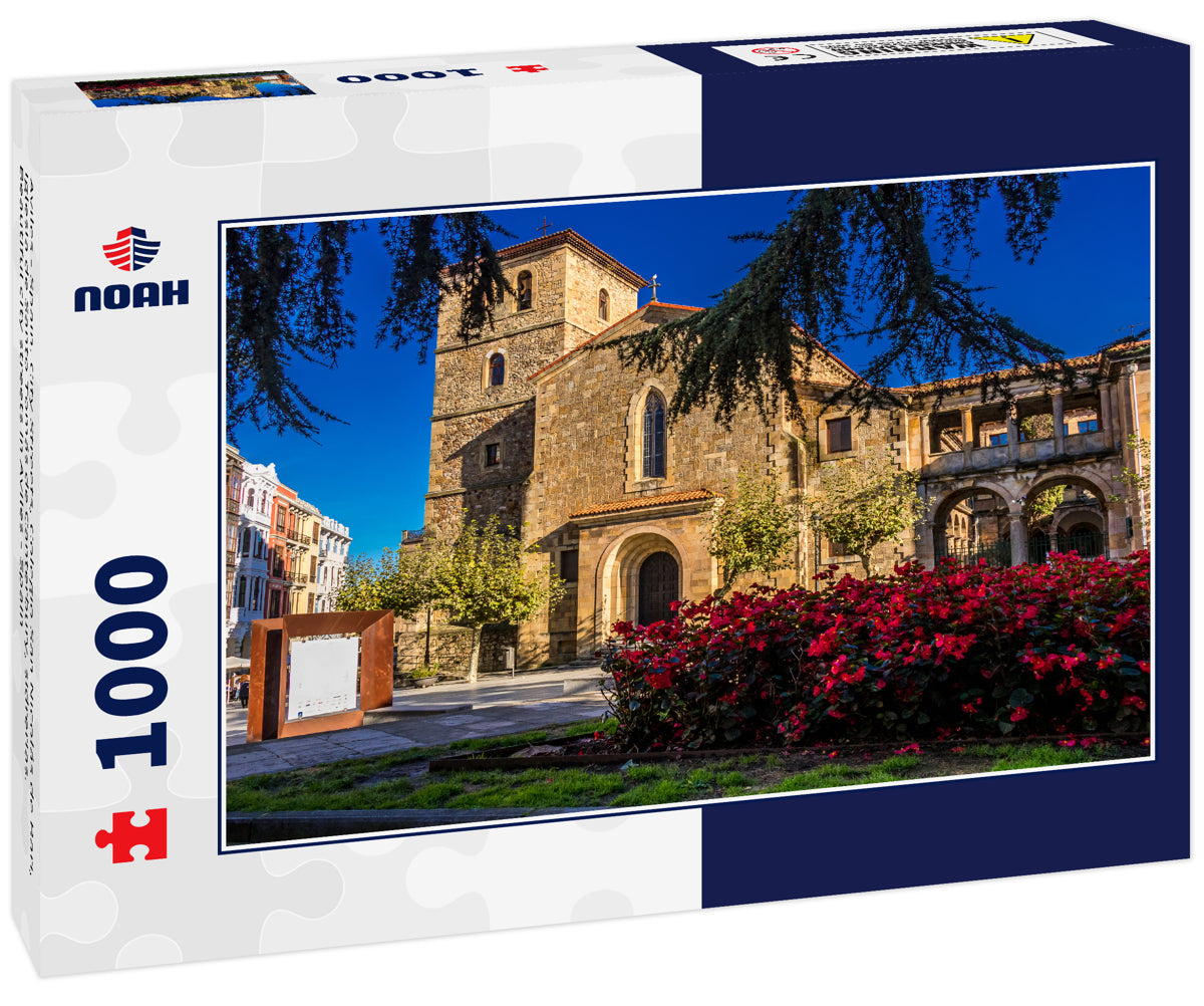 Aviles - Spain. City Streets, Colegio San Nicolás de Bari, Iglesia de Santo Tomás de Canterbury, sidrerias. Beautiful city streets in Aviles - Spain