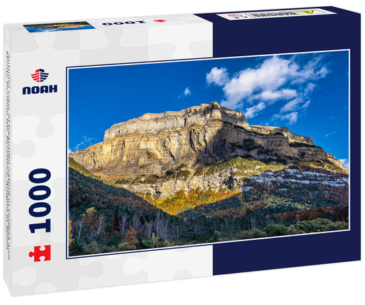 Autumn view of beautiful nature in Ordesa and Monte Perdido NP, Pyrenees, Aragon in Spain