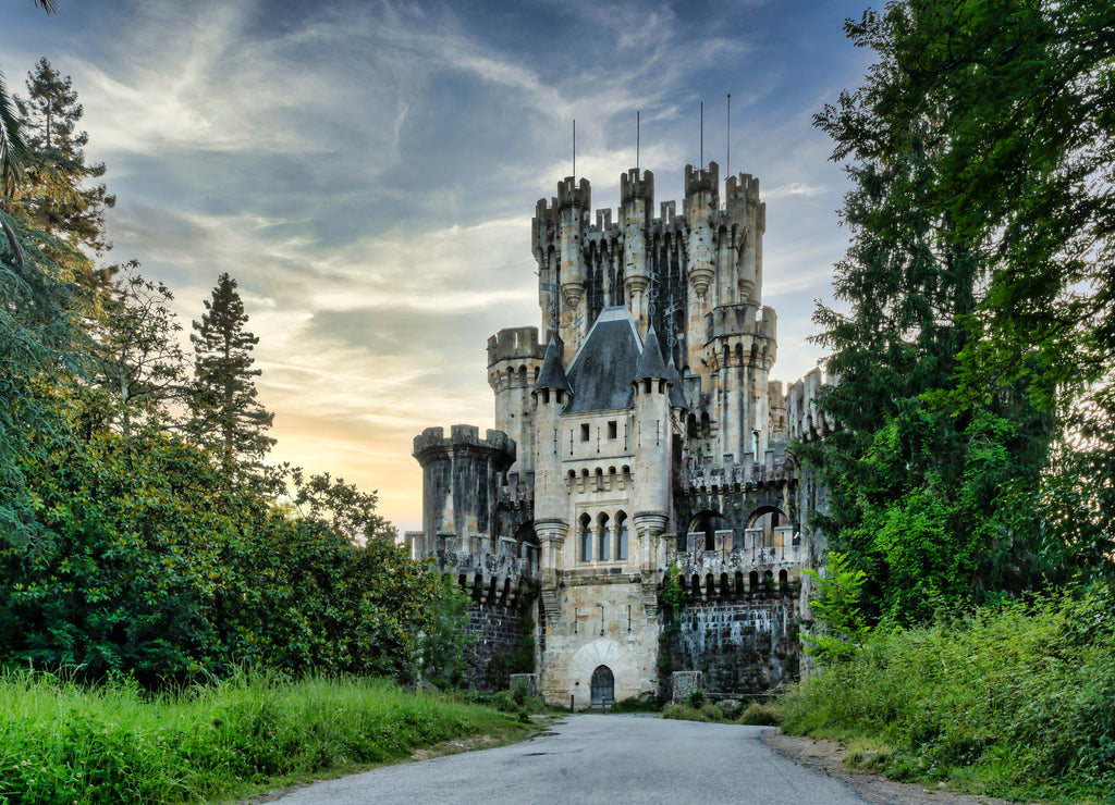 enchanted castle of Butron in Bilbao, Spain