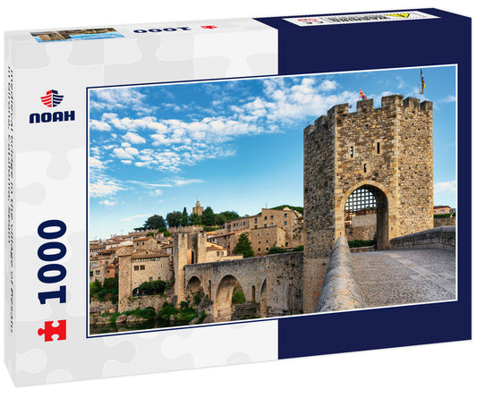 medieval bridge in the village of Besalu in Girona, Catalonia, Spain