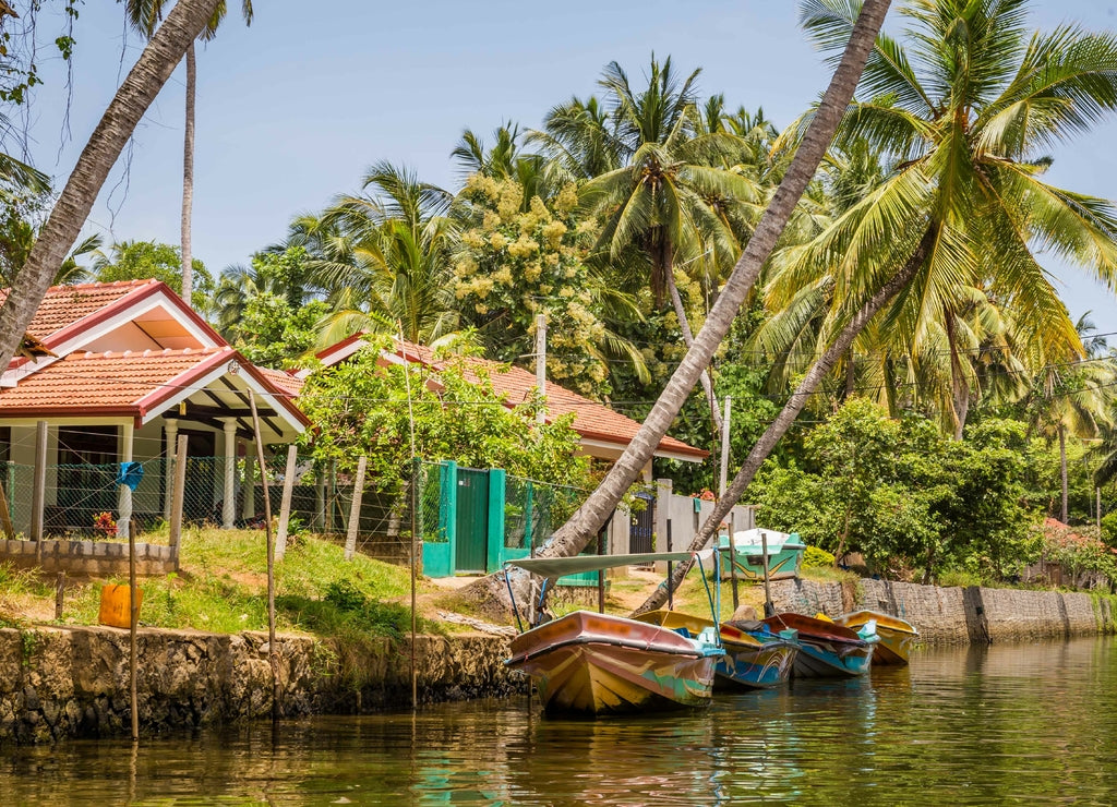 Landscape Dutch canal in Negombo, Sri Lanka
