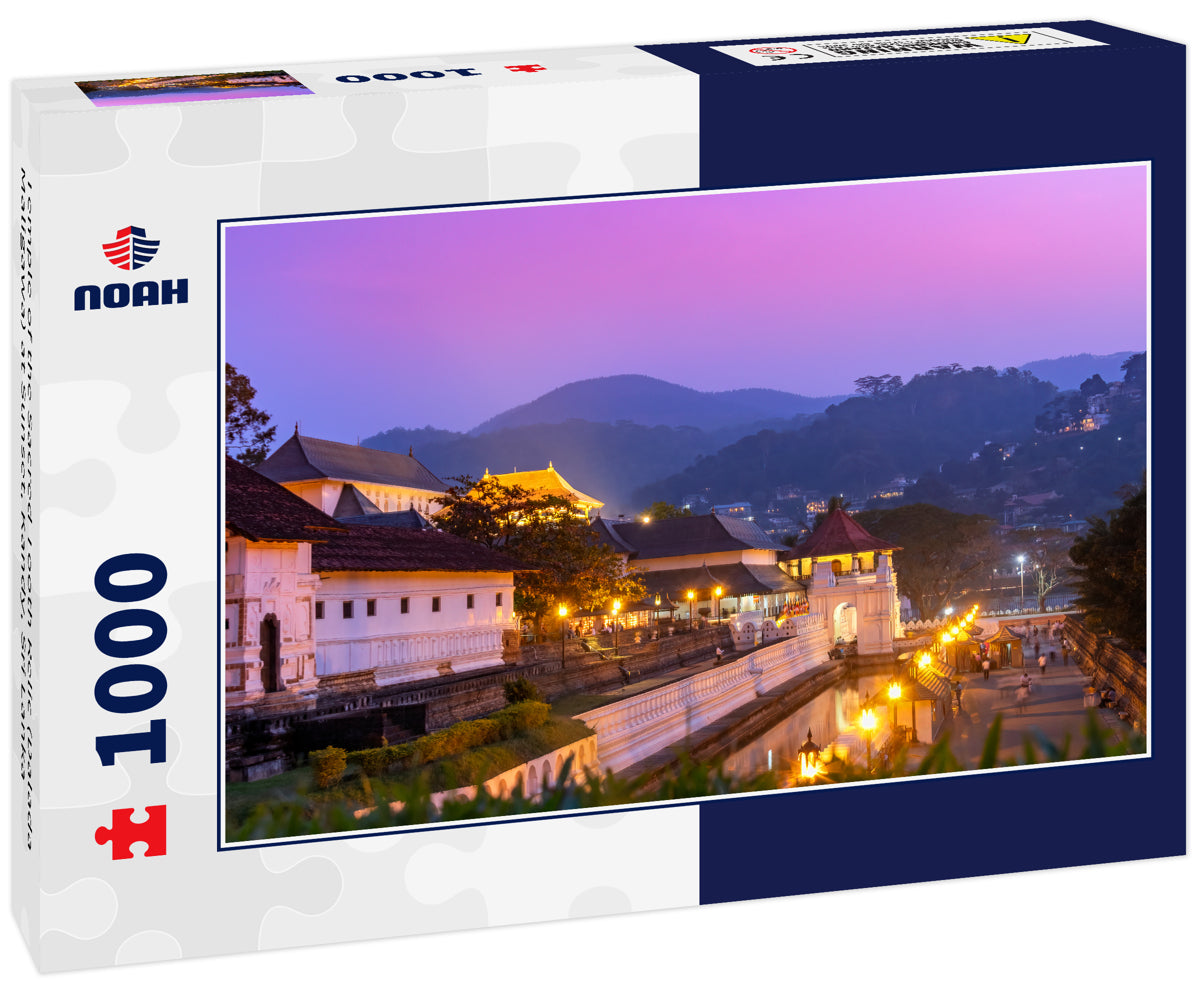 Temple of the Sacred Tooth Relic (Dalada Maligawa) at Sunset, Kandy, Sri Lanka