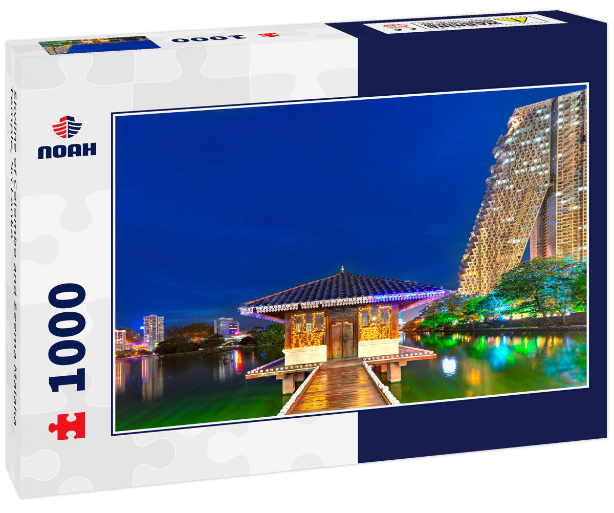 Skyline of Colombo and Seema Malaka Temple, Sri Lanka