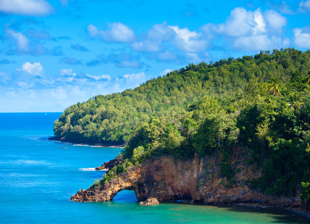 Land bridge on St. Lucia