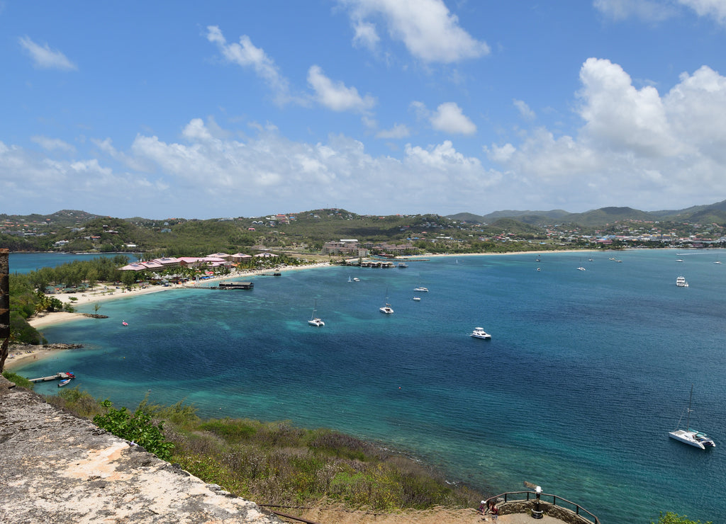 Rodney bay in Saint Lucia